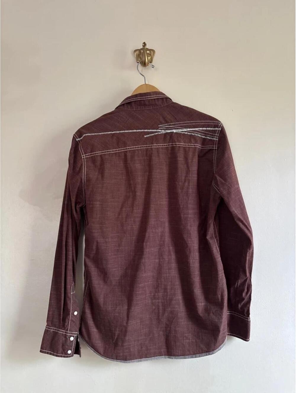 Buckle Black Western‎ Style Burgundy Button Down Shirt size M - Picture 5 of 7
